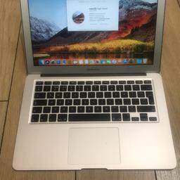 MacBook Air 13 inch 2017 

MacBook Air 13 inch 2017 8GB RAM 256GB SSD - Only 8 Months Old  Still Under Warranty 

MacBook Air 13 inch 2017 worth £1100 Brand new from Apple with 12 month warranty 

This Laptop still has 4 month warranty .
It has hardly been used 

MacBook Air specs:
1.8GHz Intel Core i5 processor
8GB 1600 MHz DDR3 RAM
Intel HD Graphics 6000 1536MB
256GB SSD Hard Drive 

Battery Condition : Normal
Cycle Count : 31 

The Laptop is practically brand new and is only 4 months old .
It