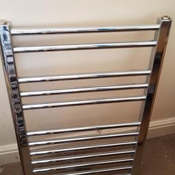 Silver colour radiator ideal for bathrooms