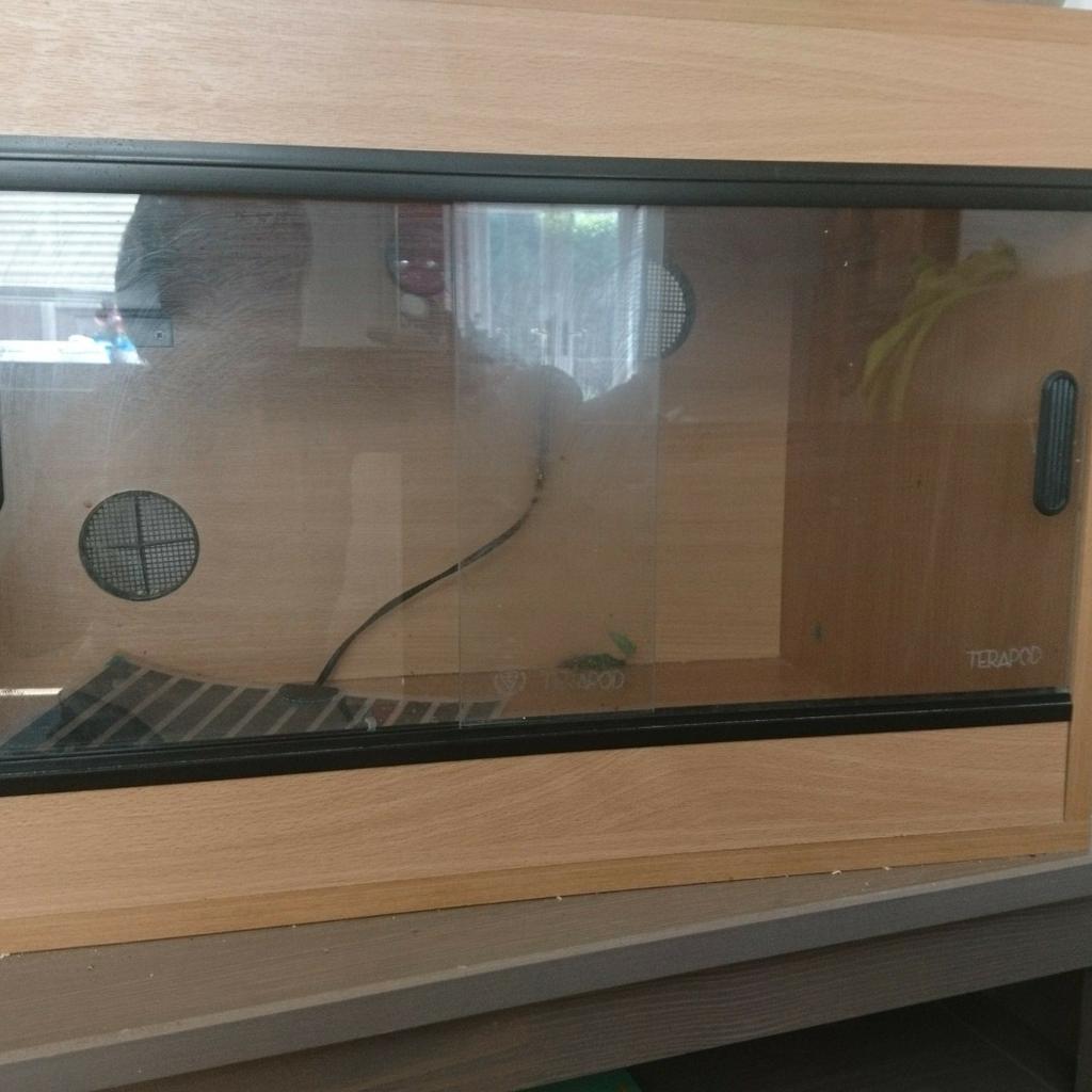 Vivarium, light, heat mat, bridge, log 3foot in Doncaster for £40.00