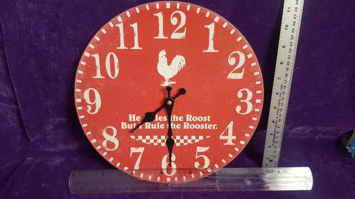 Buy & Sell Warwickshire Nuneaton and Bedworth - Photos for Red large clock kitchen rooster hen ontrend 