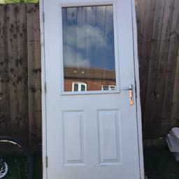 Composite back door double glazed ,good condition 2yrs old .including frame size 2090mm /6 10 1/4 height x1005mm 3 3 1/2 . Door without frame size 2020 mm 6ft 71/2height 920mm 3ft 1/4” width ,opens outwards 2 keys inc