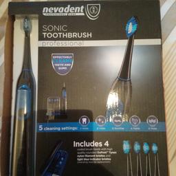 Nevadent electric tooth brush never been open box is still sealed. Given as a present but already have one