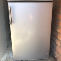 Hotpoint Under Counter Fridge. Silver, good condition although one minor scratch (see photo)