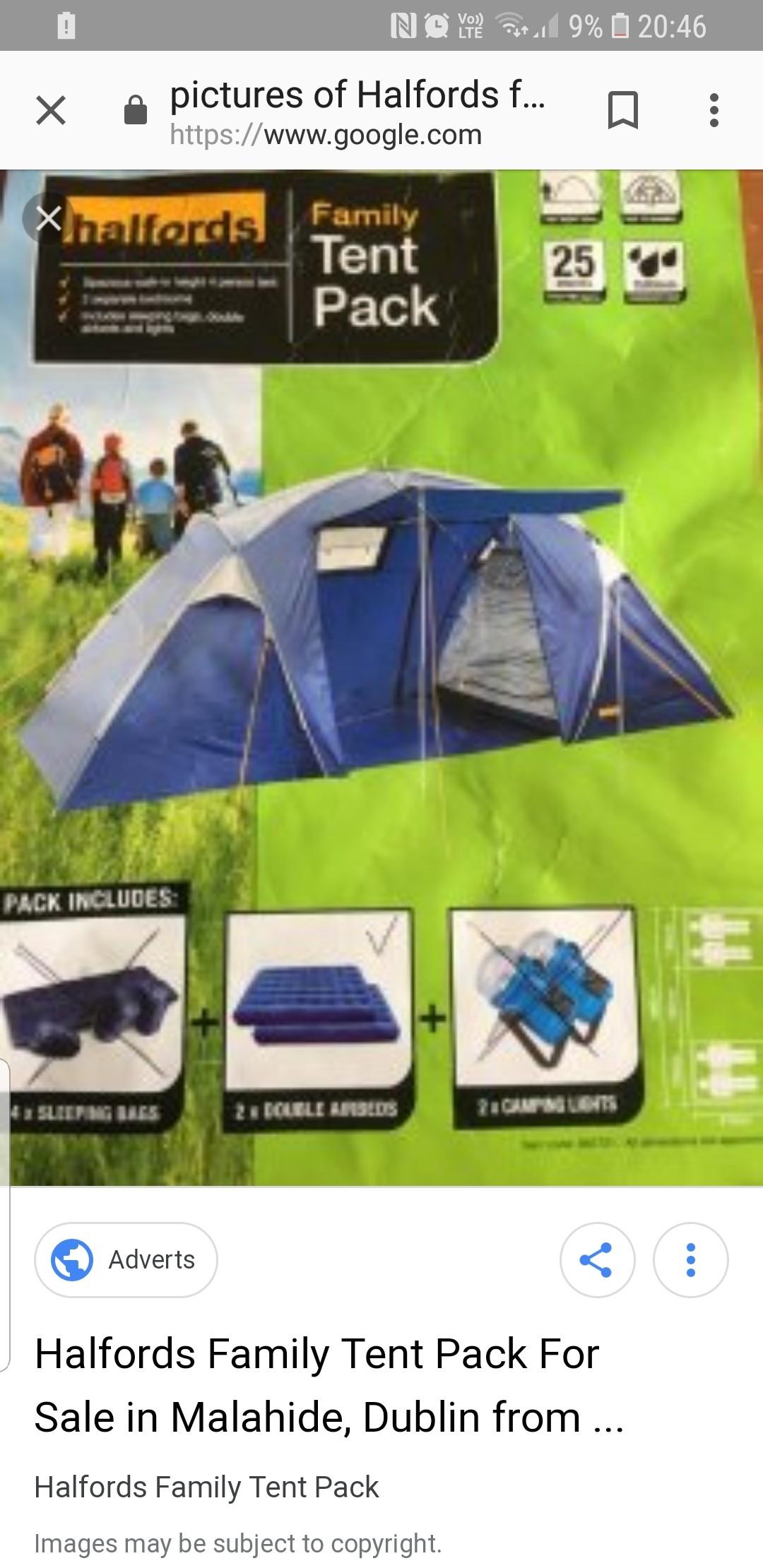 Halfords family pack tent in NG17 Ashfield für 45,00 £ zum Verkauf