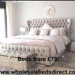 👀⛄️winter sale⛄️👀

Oxford wing bed

Available in crushed velvet, chenille & plain velvet etc

Double £249
King £269
Super king £319

Add a spring memory foam mattress, double £59, king £69, super king £99

Upgrade to 1000 pocket sprung £49

Fabric buttons £10

Ottoman blanket box £49

Hand made to order in the UK

Email: bedsdirectne@gmail.com
Whatsapp: 07871 694441

Order now with a £20 deposit