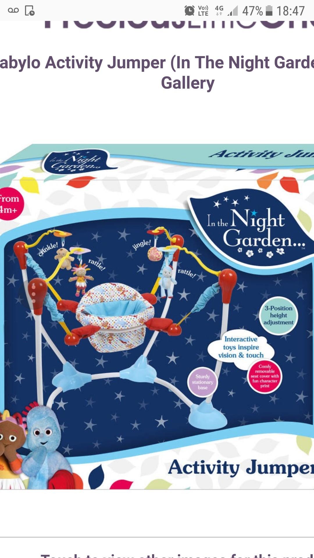 In the night garden jumperoo in B61 Bromsgrove für £ 25,00 zum Verkauf