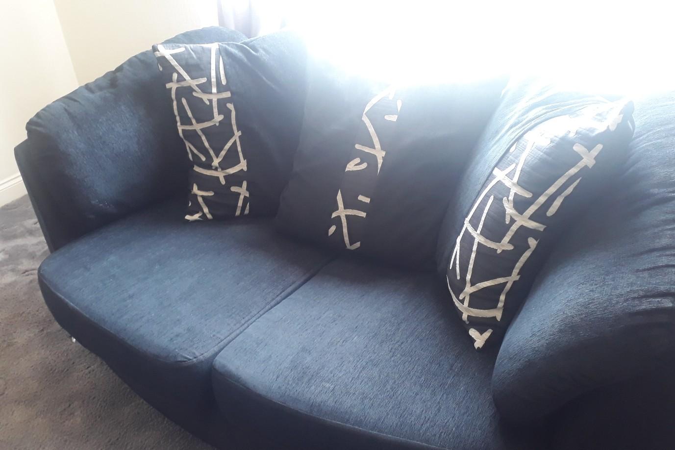 3 2 seater settees and footstool in s12 sheffield for 65 00 for sale