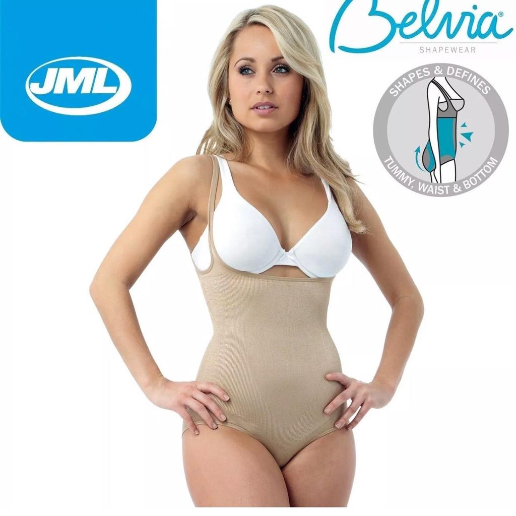 Belvia Shapewear Bodysuit Beige Size L JML 