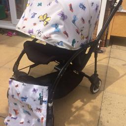 Bugaboo bee second edition- used (have shown scuffs in the pics) was brought as the limited edition black version- Still a lovely looking pushchair with lots of life left in it. included in the price is the limited edition andy warhol butterfly hood and tote/changing bag which I barely used. Hollywood area b47 pick up £200 all in. Any questions please ask