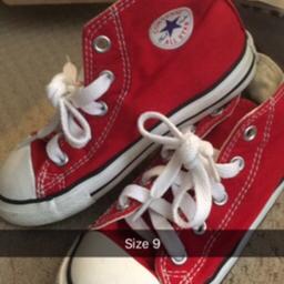 Red converse size 9 great condition
