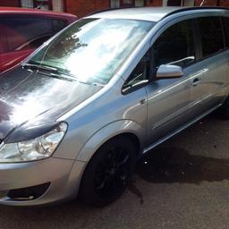 Vauxhall Zafira 
1.6 manual petrol mot next april 
7 seater 
111000 miles 
cam belt changed 75000 
starts drives very well 
hpi clear no v5 
v5 will need to be applied for as I turn house up side down can't find it px welcome
