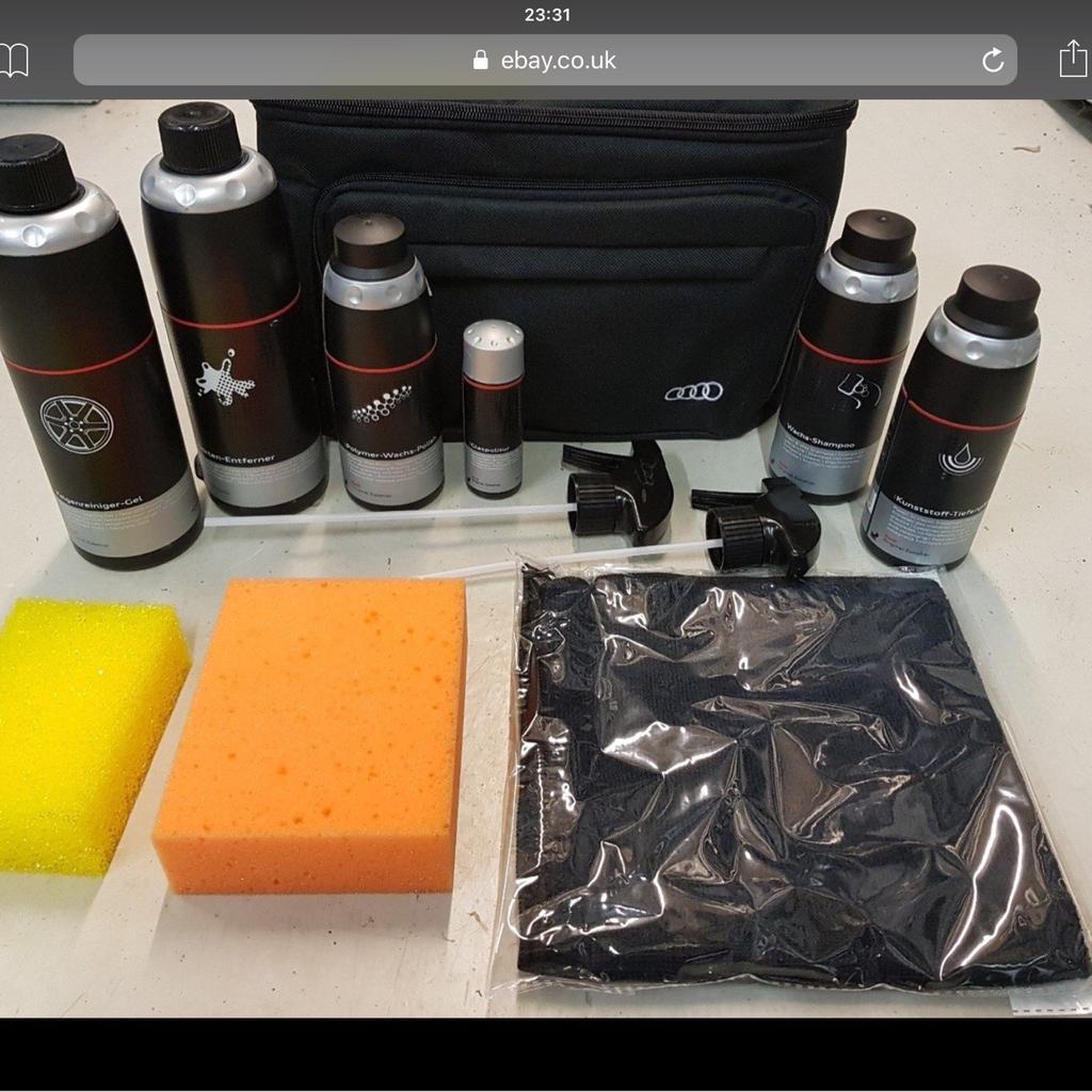 Audi car care valeting cleaning kit with bag in Kirklees for £15.00 for