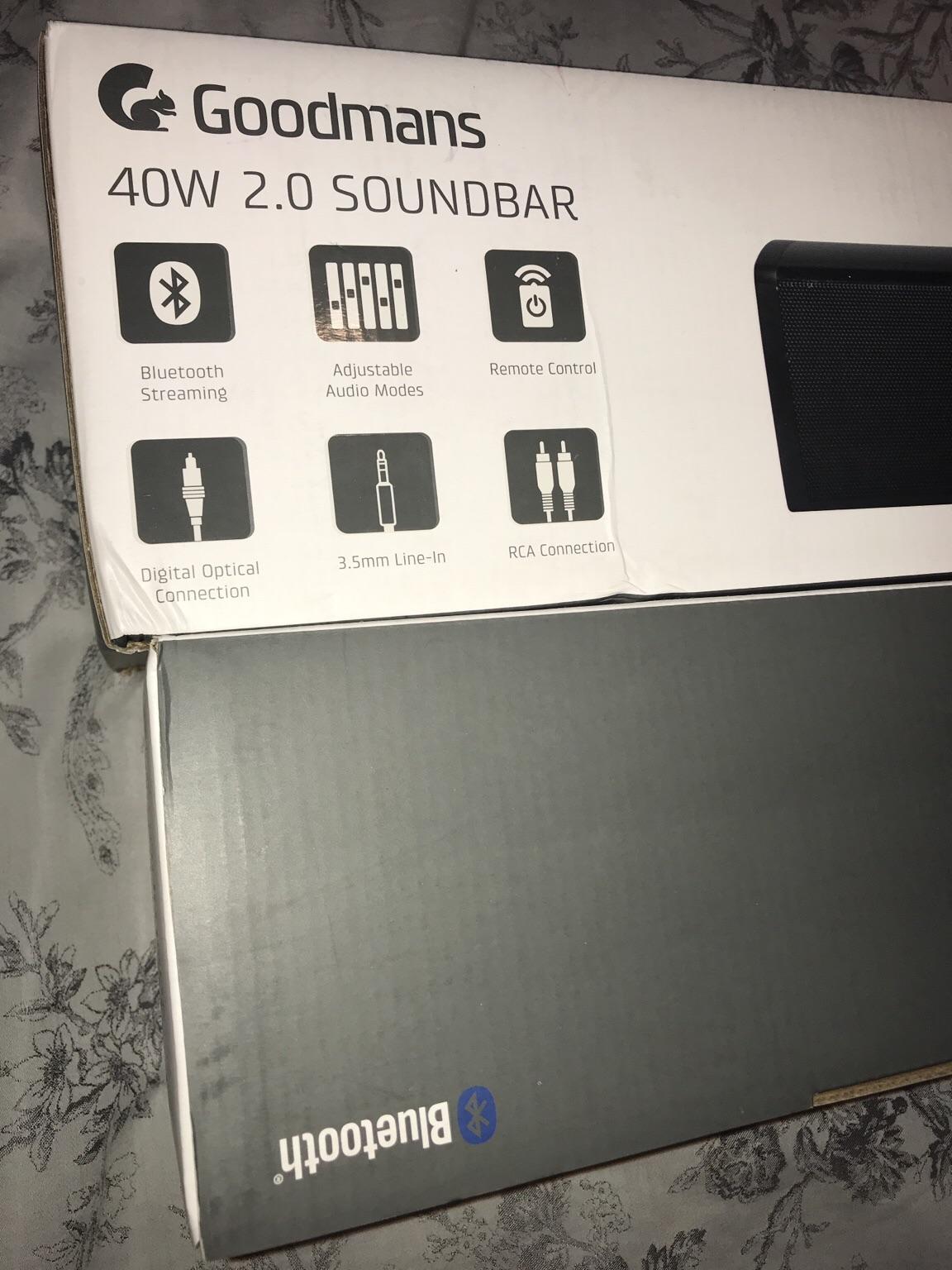 Goodmans 40w sale 2.0 soundbar