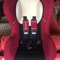 Red and black mothercare reclining car seat - was £100 new.
Suitable for up to 3 year old.
Immaculate as was used only twice in nans car.