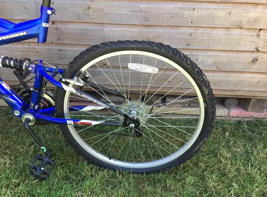 RX Pro MAGNA Dual Suspension Mountain bike 18 in CH3 Heath for 30.00 for sale Shpock
