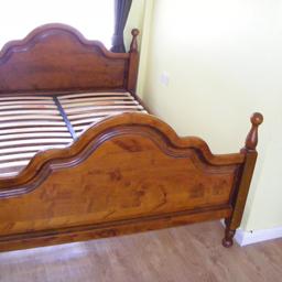 I HAVE FOR SALE BEAUTIFUL FRENCH KING SIZE BED FRAME IN GOOD CONDITION. HAS SOME MARKS AS SEEN ON PICTURES, BUT IT'S VERY GOOD CONDITION FOR AGE. IT'S SOLID AND VERY STURDY BED. COMING FROM PETS AND SMOKE FREE HOME. COLLECTION FROM NORTHALLERTON OR CAN DELIVER FOR FUEL COST