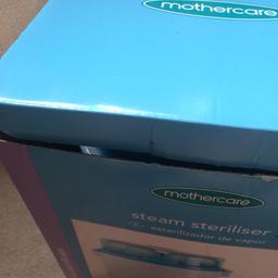 Mothercare steam steriliser fits 6 bottles.
Bottles not included
Fully working