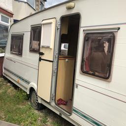5 birth caravan for sale needs a bit of tlc due to having damp on the one wall. Still usable and a great starter van. The van hasn’t been used for the last couple of years . Looking for £750 Ono