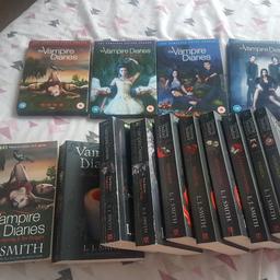 10 vampire diaries books and season 1-4 Dvd's