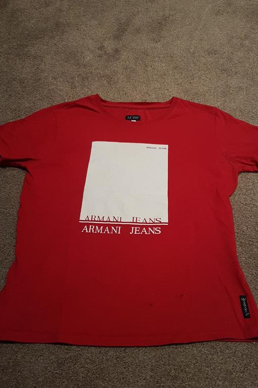 Buy & Sell Essex Epping Forest - Photos for Womens Armani Jeans T Shirt- Red Sz10