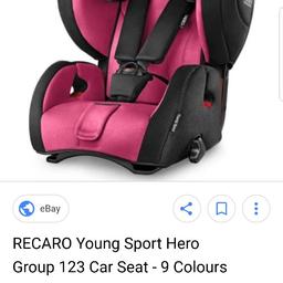 Recaro car seat pink is in an excellent condition and has not been used much. £100 or near offer