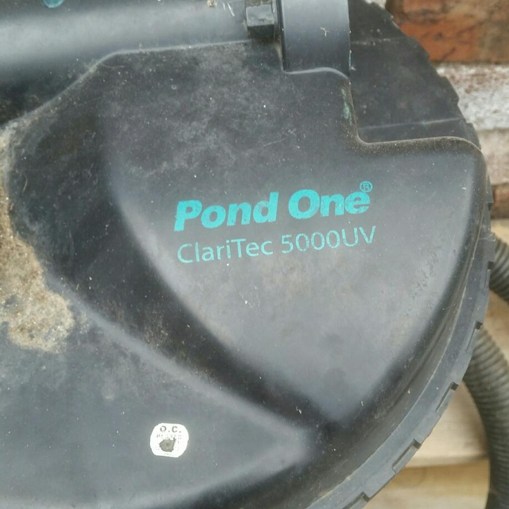 Pond one clariTec 5000uv pond filter with pipe no longer need it all you see in picture is all you get collection only