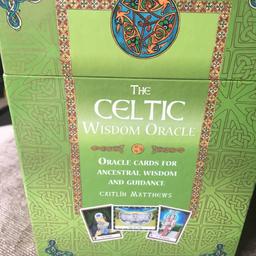 Brand new - unopened, boxed Celtic tarot cards. Comes with guide book and chart.