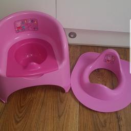 Both bought from mothercare.
Helped my little girl lots with potty training especially as she is peppa pig mad!