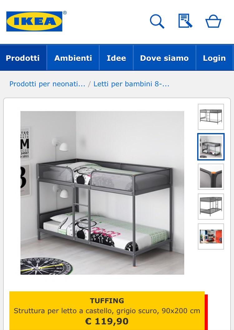 TUFFING struttura per letto a castello, grigio scuro, 90x200 cm - IKEA  Svizzera