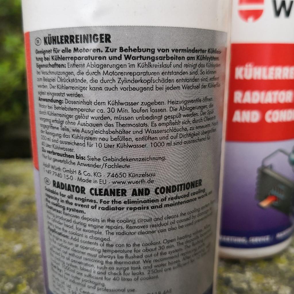5 Stk. Würth Kühlerreiniger 250 ml NEU in 4407 Knoglergründe für 5,00 ...