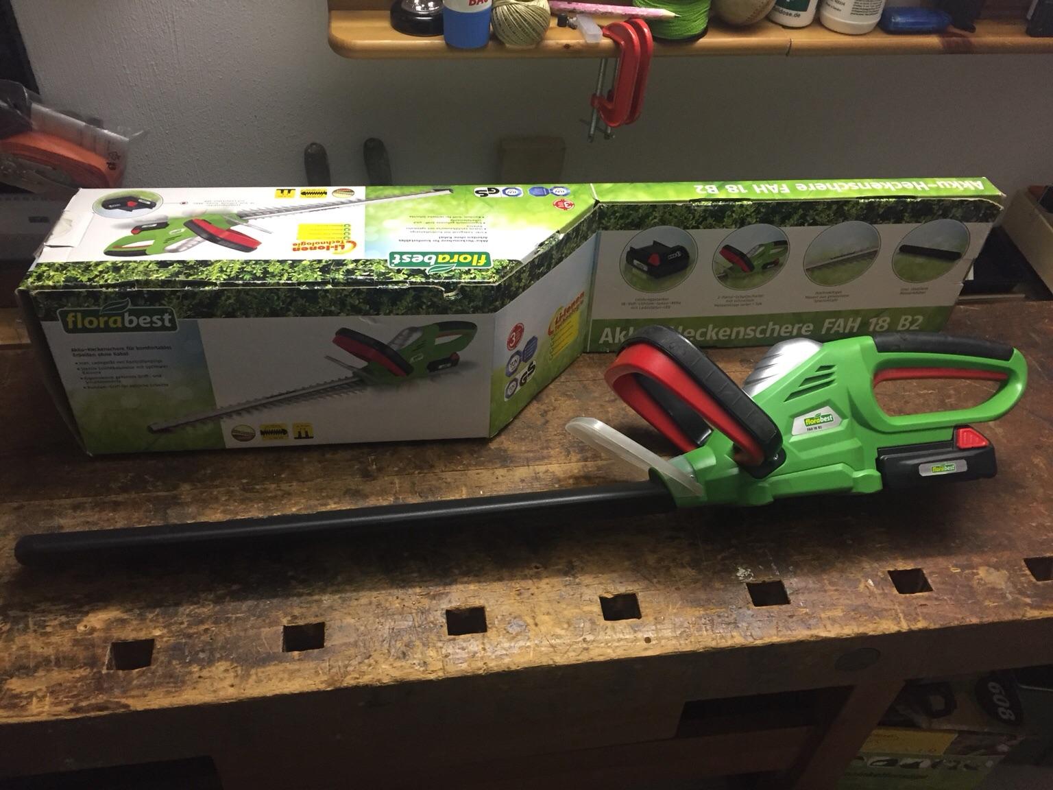 Akku Heckenschere Florabest FAH18 B2 in 41844 Wegberg für 15,00 € zum