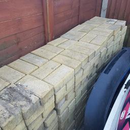 About 600 yellow block pavers 
Buyer to collect