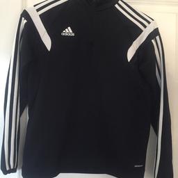 Adidas climacool tracksuit top. Black with half zip. Size YL - around 12/13 years.