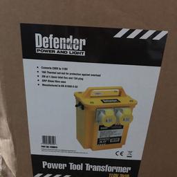 Defender power and light- Power tool transformer 110V 3KVA- new in unopened box