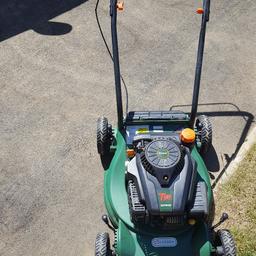 For sale brand new(never touch the grass) petrol mower with Briggs Stratton engine wich doesn't need oil mixing. 
Mower is coming with NO GRASS BASKET,can be seen working in Kingsthorpe Northampton.