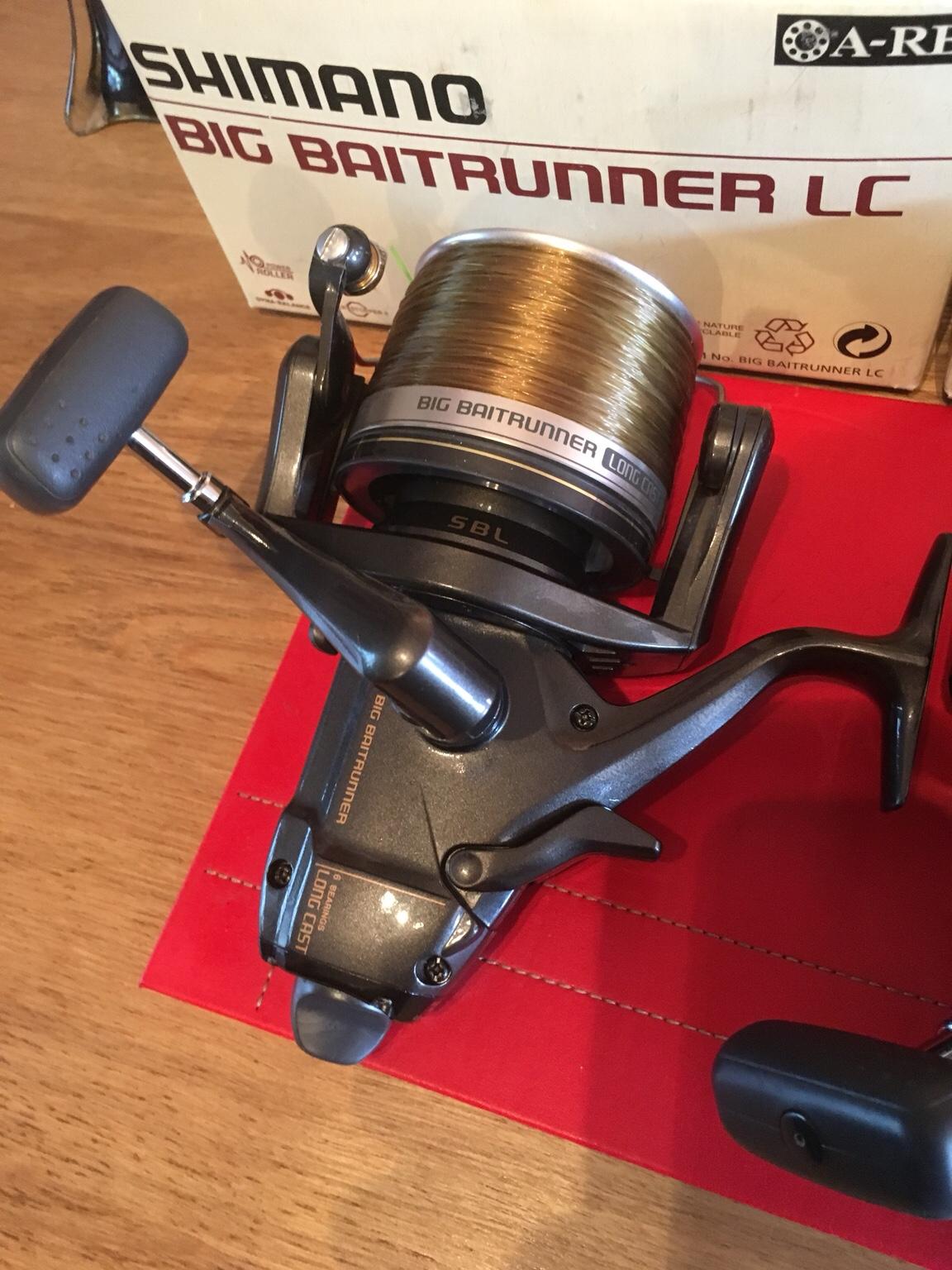original shimano long cast reels Big Baitrunner X3  Fish For Tackle The Shimano Triton Reel also has a clicker that increases the tension on the free spool and a counter Shimano MBTRXTBLC Medium Baitrunner 5500