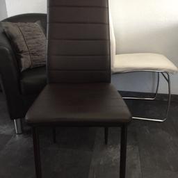 6 dunkel braune Milano Stühle sehr guter Zustand kaum benutzt zu verkaufen habe es gekauft wenn viel Besuch kommt
