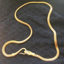Joan rivers snake necklace with green eyes in excellent condition looks great on