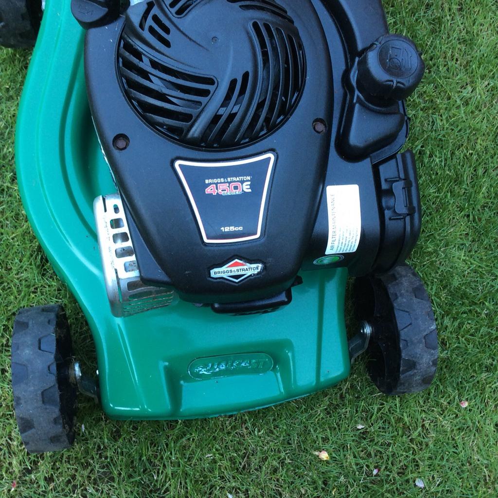 Qualcast 450e petrol online lawnmower