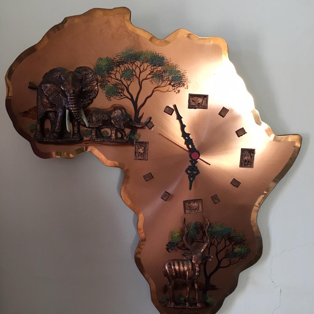 Map of Africa clock in NN8 Wellingborough for £12.00 for sale Shpock