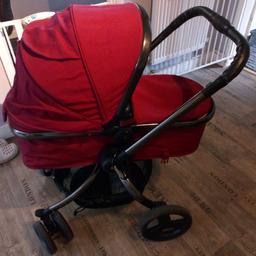 Good condition. Mothercare orb pramette. Folds easily and very very easy to change from world to parent facing. Easily converts from pram to push chair. Complete with rain cover. No rips or tears.