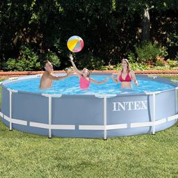 Pool Dimensions - Diameter : 12ft (366cm/144") - Height : 30" (76cm) - Capacity : 90% 6,503 litres (1718gal)
 The liners are made from 3 separate layers of material for extra strength and durability
 Frame is durable and easy to assemble and benefit from strong powder-coated steel tubing which snap neatly together
 Comes with a flow control drain valve for easy draining; this attaches to the garden hose so that the water can drain away from the pool area
 BUY ONLINE FOR YOU POSTED BUT NOT FOR COLLECTION THE PUMP 530 gal (2006lph) Cartridge filter Pump, 1 x filter cartridge and pipework

POST WORLDWIDE PARCELFORCE

EU 30 07525641322