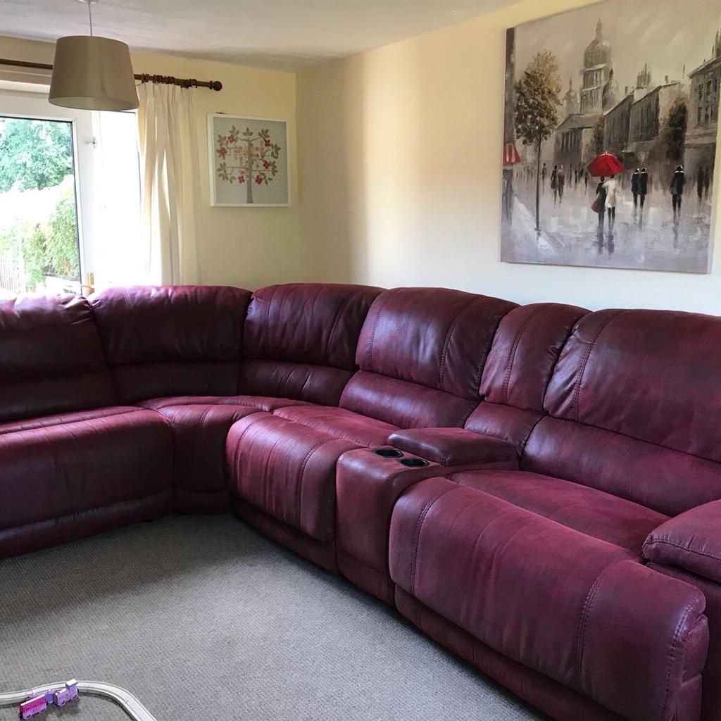 Harveys guvnor deals corner sofa red