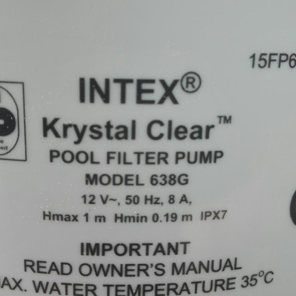 Intex crystal clear filterpumpe neuwertig in 4482 ennsdorf f r 35 00