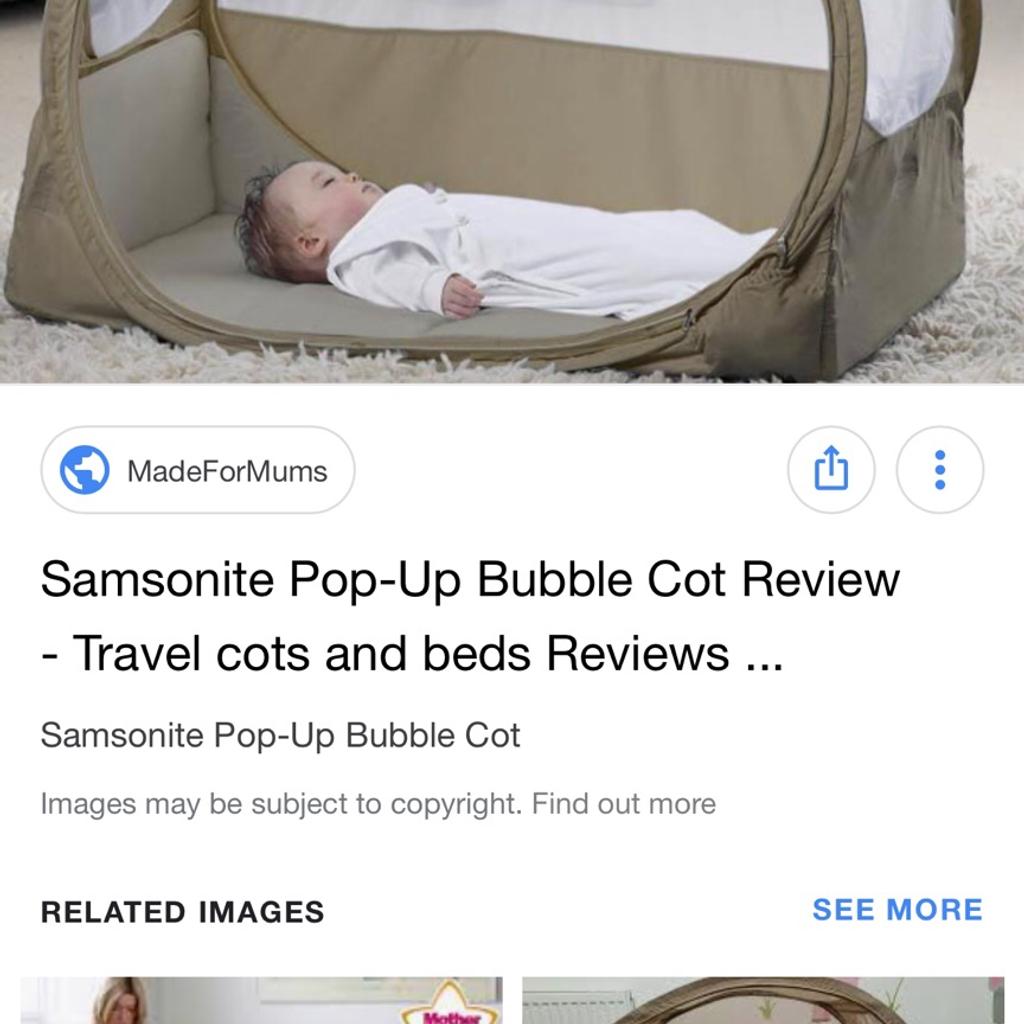 Samsonite baby travel pop up clearance bubble