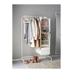 I have a clothes rack MULIG in white. Pick up only. The rack is disassembled and ready for collection.