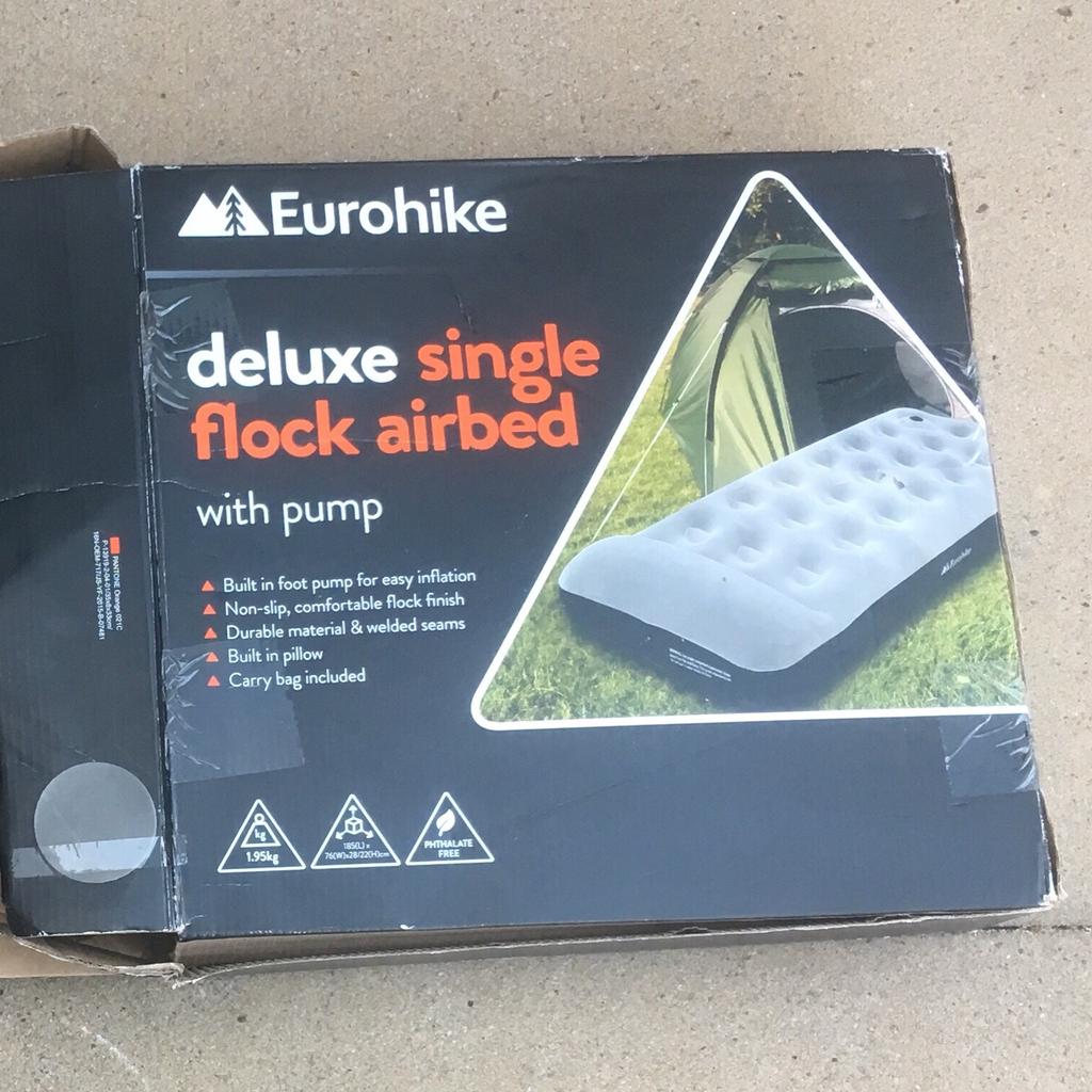 Eurohike deluxe flocked single air bed! in Wolverhampton für 7,00 £ zum