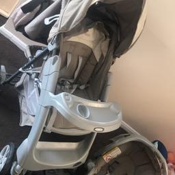 Only used a few times in good condition.
As you can see this pram has everything with it. Car seat, rain cover, Umbrella and nappy change bag.