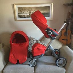 Selling our beautiful stroller as my daughter’s growing up 🤗
Can be used from newborns to 3yrs old.
Pram carrycot is almost brand new used few times
Seat is well used but still in fair condition.
Free from smoke/pet home
 TOP BRAND Bought for 800£ 3 years ago
Comes with attached bag,mosquito net,rain cover and all information books.
Has some cosmetics marks but not very noticeable due by age.
Any inspections and views are welcome.
Open for reasonable offers no time wasters please xxxx
