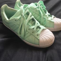 Size 4.5 Adidas Superstars
Excellent condition worn once.
Originally purchased for £60.
Delivery available depending on location.
Sensible offers considered